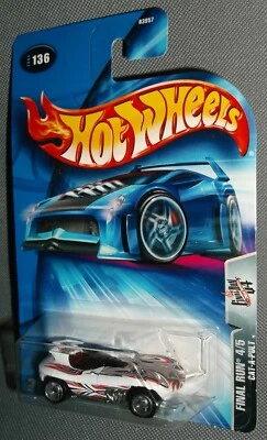 Hot Wheels 2004 #136 Final Run #4 of 5 Cat A Pult Cat-A-Pult White Black Red - Image 1 of 2