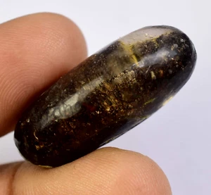 12.30 Ct 100% Natural Yellow Amber Insect Inclusion Certified Loose Gemstone - Picture 1 of 7