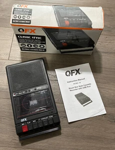 QFX Retro-39 Shoebox Cassette Tape Recorder USB Player - Bild 1 von 6