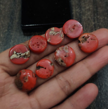 8 Stück Lose Rote Koralle Beads-Natural Italienische Koralle Reifen Münze Perlen