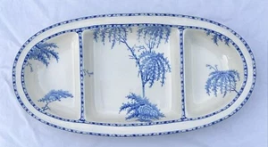 Pottery Barn SOPHIA Blue/White CHINOISERIE WILLOW Divided Dish Charcuterie - Picture 1 of 4
