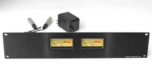 Studio Electronics Rack Mount Lighted Dual Sifam VU Meter Panel +4 Bal XLR In #2 - Picture 1 of 3