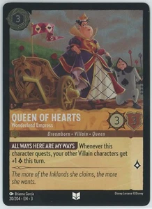 QUEEN OF HEARTS (Uncommon) Disney Lorcana Inklands Cold Foil Card #20 - Picture 1 of 2