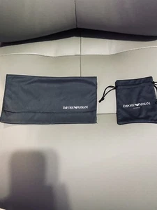 NUOVISSIMA AUTENTICA CUSTODIA NERA EMPORIO ARMANI 1-PICCOLA E 1-GRANDE BORSA - Foto 1 di 12