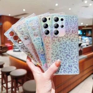 For Samsung S23FE/S23+/S22/S21/S20/A54/A34 Glitter Gradient Plating Hybrid Case - Picture 1 of 23