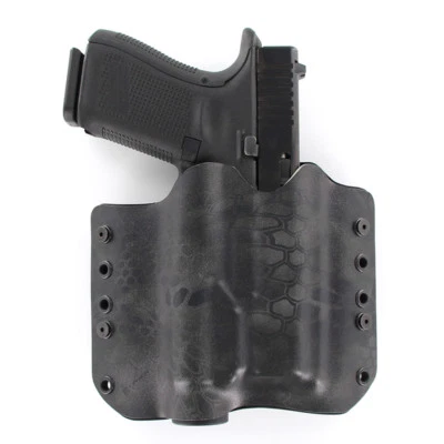 OUTLAW HOLSTERS OWB Kydex Holster for 50+ Hanguns with OLIGHT PL-3 & PL-3R - KRYPTEK TYPHON