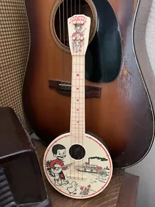 Vintage Carnival Toy Banjo Uke Plastic Steamboat Antique - Picture 1 of 14