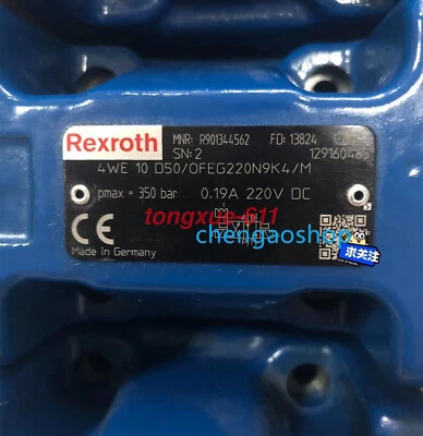 1PCS NEW Rexroth R901344562 4WE10D50/OFEG220N9K4/M Via FedEx or DHL - Image 1 of 2