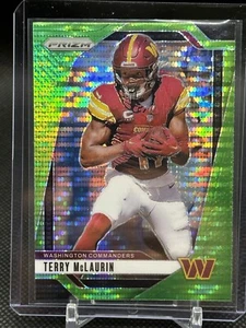 Terry McLaurin 2024 Panini Prizm #289 Neon Green Pulsar Prizm Commanders - Picture 1 of 10