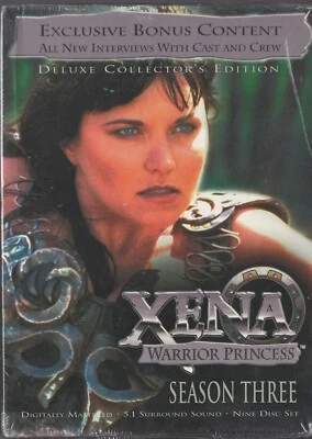 Xena: Warrior Princess - Season Three (DVD, 2004, 9-Disc Set) *Brand New Sealed* - Imagem 1 de 2