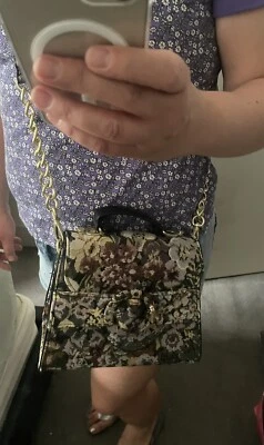 Unique Zara top handle Crossbody bag With Adjustable Strap Floral Pattern - Image 1 of 4