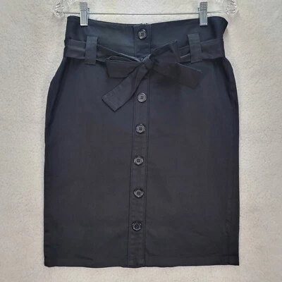 Falda Lápiz Recta Calce Ajustado Retro Elastizada Negra Años 90 De Colección Talla M Foto 1 de 4