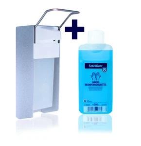 Horn Medical Desinfektionsspender Aluminium Wandspender mit 500ml Sterillium - Bild 1 von 8