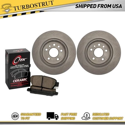 Rear OE Brake Pads and Rotors Brake Kit For 1997-2001 Cadillac Catera - Image 1 of 4