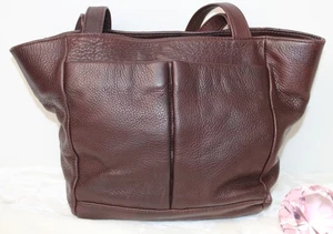 St Johns Bay Dark Brown/Burgundy Soft Genuine Leather Shoulder Bag Purse - Picture 1 of 16