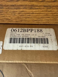 Box mit 5000 Stck. #6 x 3/4" 18-8 Edelstahl Kreuzschlitz Linsenkopf Blechschrauben 14 - Bild 1 von 3