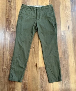 Perk Pants Mens 33x30 Olive Green Slim Fit & Stretch Chinos Straight - Picture 1 of 11