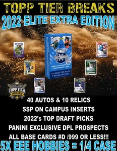 MILWAUKEE BREWERS 2022 ELITE EXTRA EDITION 5X HOBBY BOX 1/4 CASE BREAK #4610 - Picture 1 of 7
