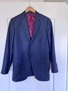 Oliver Wicks Suit Mens 40R Dark Navy Vitale Barberis Canonico Perennial Wool - Picture 1 of 24