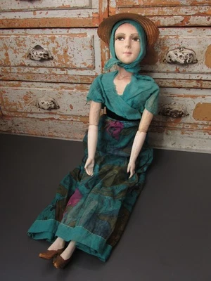 POUPEE DE SALON BOUDOIR ANNEES 30 ANCIEN 80cm COLLECTION - Photo 1/4