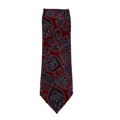 Corbata clásica Tasso Elba SPA para hombre 100 % seda cachemira roja azul Foto 1 de 4