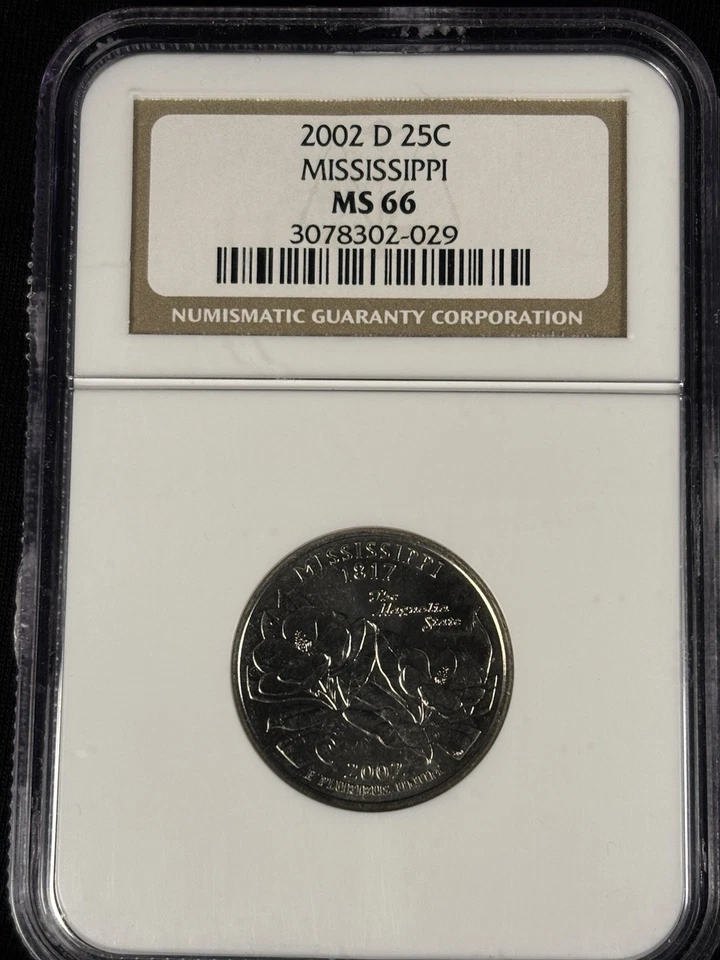 2002-D Mississippi State Quarter - Clad ~ NGC MS 66 Investment Specimen - Image 1 of 4