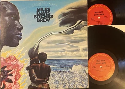 Miles Davis - Bitches Brew Columbia 1970 Terre Haute RE VG+/VG+ Vinyl Record 2LP - Image 1 of 2