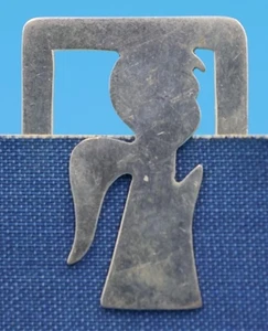 VINTAGE STERLING SILVER BOOKMARK - ANGEL/CHERUB - MEXICO - 4 1/2 CM -   [111] - Bild 1 von 4