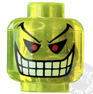 LEGO Batman I Joker Bomb Minifigure HEAD Part Neon Yellow 7782 7888 Genuine New - Picture 1 of 3