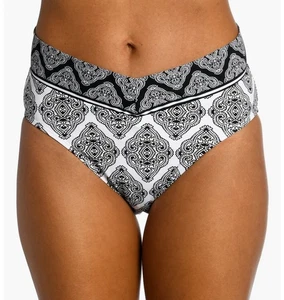 Neu La Blanca Oasis V-vorne hohe Taille Bikinihose Größe 14 $ 73 - Bild 1 von 3