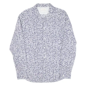 DIESEL Slim Fit Mens Shirt Blue Floral Long Sleeve XL - Picture 1 of 6