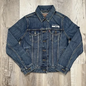 Chaqueta Levi’s Trucker Seattle Seahawks NFL Mujer Pequeña Logo Bordado - Imagen 1 de 9