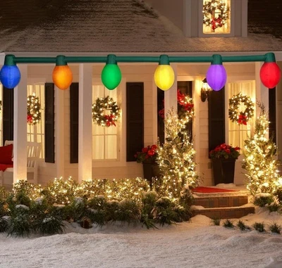 14.5' Gemmy MultiColor FLASHING Christmas Light String - Christmas inflatable