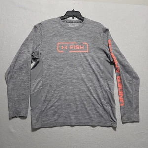 Under Armour Langarmshirt HeatGear Herren XL grau Fish Hunter Icon Angeln  - Bild 1 von 13