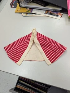 Vintage Handmade? 1960s Barbie Doll Red Striped Long Beach Swim Suit Cover Up - Picture 1 of 9