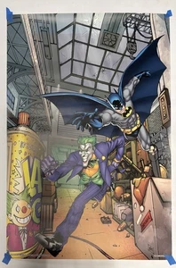 Vintage DC Comics The Joker Batman Animated Series Poster Good Condition 24x36 - Picture 1 of 5