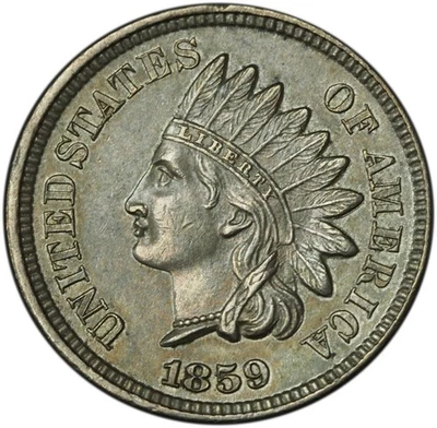 1859 Indian Head Cent UNC Condition, Choice & Very Attractive! - Image 1 of 3