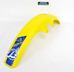 Guardabarros delantero amarillo genuino Beta Trials 1994-1995 Techno OEM - Imagen 1 de 5