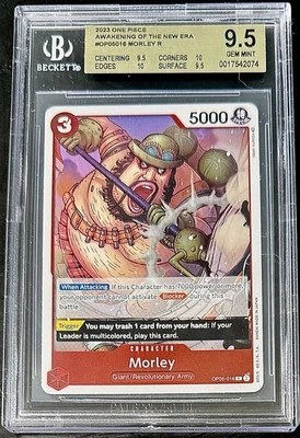 BGS 9.5 One Piece OP05-016 R Morley - English - Awakening of the New Era- Graded - Image 1 of 2
