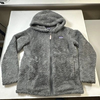 Patagonia Los Gatos Unisex Niños Cremallera Completa Sudadera con Capucha Chaqueta Polar Gris L-12 #0443 Foto 1 de 4