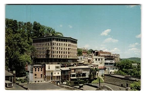 Vintage Basin Park Hotel & Downtown Eureka Springs AR Postcard 1969 - Picture 1 of 2