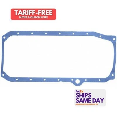Fel-Pro 1886, One Oil Pan Gasket Set 86-97 SBC Silicone Rubber Blue Performance - Image 1 of 4
