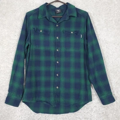 Teton Gravity Research Men Flannel Shirt Size Medium Plaid Button Up Outdoors Foto 1 de 4