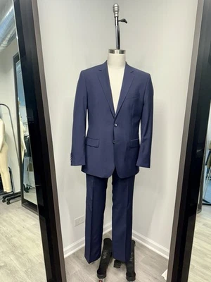 Traje chaqueta y pantalón Cantarelli 100 % lana para hombre azul marino de dos piezas Foto 1 de 2