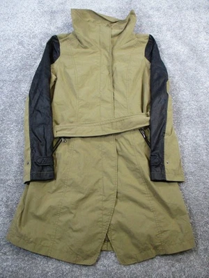 Jaqueta feminina 7 For All Of Mankind marrom média com cinto - Imagem 1 de 4