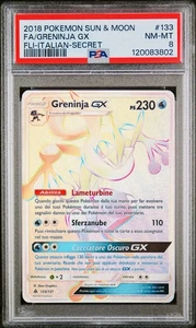 PSA 8 GRENINJA GX SECRET RARE 133/131 FORBIDDEN LIGHT ITALIANO 2018 POP 1!π - Foto 1 di 4