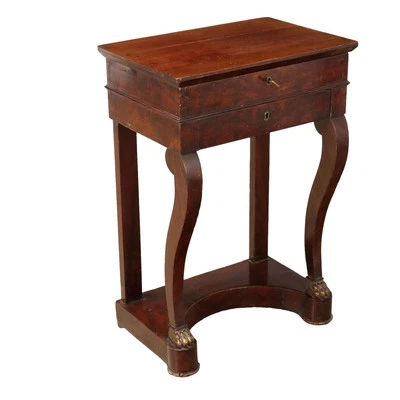 Table Basse Restauration Ancienne Acajou France XIXe Siècle Originale - Photo 1/4