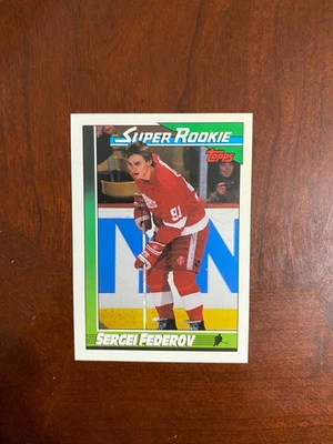 1991-92 Topps - Sergei Fedorov  #8 RC Detroit Red Wings HOF - Image 1 of 2