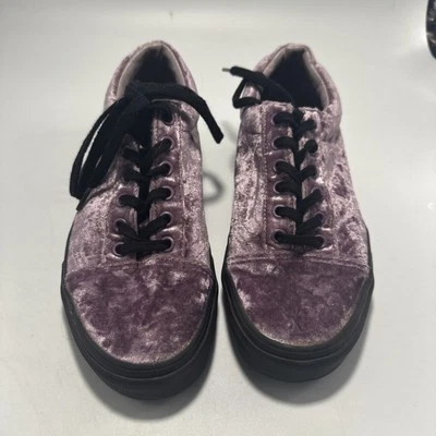 #v2-VANS Old Skool Skate Velvet Purple Low-Top Skate Sneakers-Size US Women 6.5 - Image 1 of 4