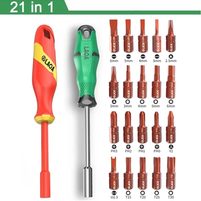 Cacciavite Con Gambo Esagonale Da 1/4 Pollici Con Impugnatura per Cacciavite a I - Immagine 1 di 4